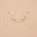 925 Sterling Silver - Coil & Bead Ear Hook