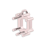 18ct Rose Gold - Emerald Prong Setting