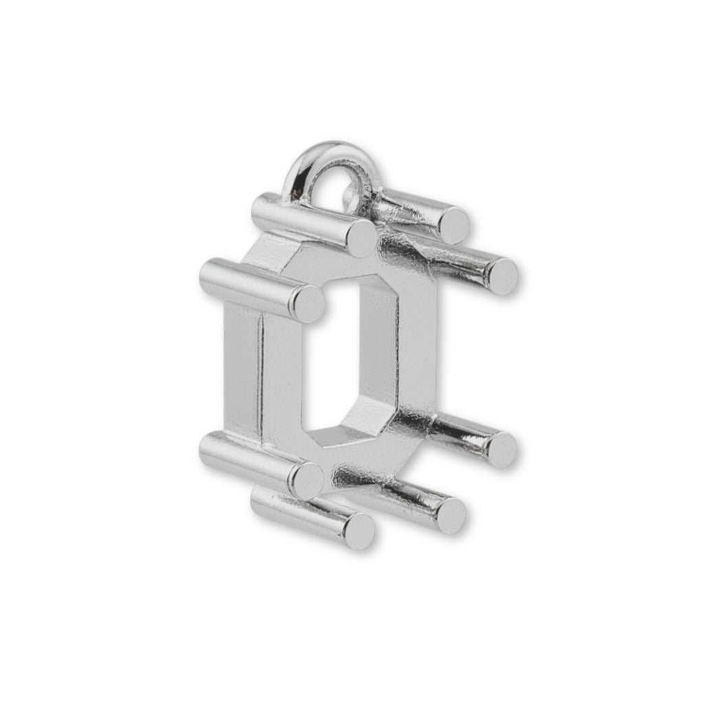 950 Platinum - Emerald Prong Setting