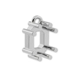 950 Platinum - Emerald Prong Setting