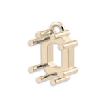 9ct Yellow Gold - Emerald Prong Setting