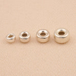 925 Sterling Silver - Round Donut Beads