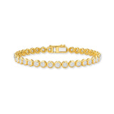 9ct Yellow Gold | 1.7ct GH/SI - Bezel Diamond Tennis Bracelet