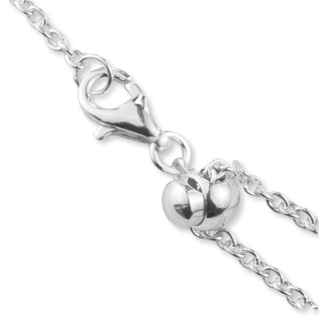 9ct White Gold - Adjustable Cable - Necklace Chain