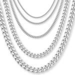 18ct White Gold - Miami Cuban Link - Chain Roll