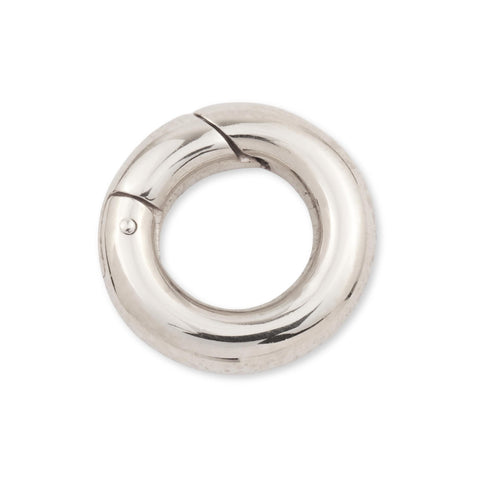 925 Sterling Silver - Spring Loaded Circle Clasp