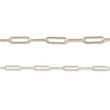 925 Sterling Silver - Paperclip - Bracelet Chain