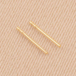 18ct Yellow Gold - Double Notch Earring Posts