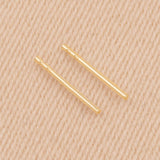 18ct Yellow Gold - Double Notch Earring Posts