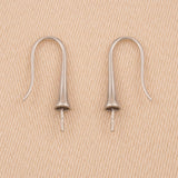 925 Sterling Silver - Cone Pearl Pin Ear Hooks