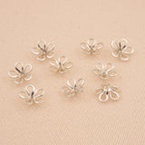 925 Sterling Silver - Cut Out Flower Beads