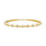 18ct Yellow Gold | 0.34ct GH/SI - Bone Diamond Bangle Bracelet