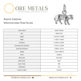 999 Pure Silver - Asiatic Cheetah Charm