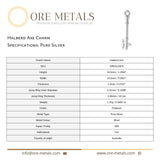 999 Pure Silver - Halberd Axe Charm