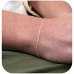 925 Sterling Silver - Figaro 1:1 - Armbandskedja