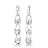 18ct White Gold - 0.27ct Natural SI/GH - Diamond Drop Earrings