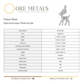 999 Pure Silver - Forest Deer Charm