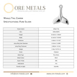 999 Pure Silver - Whale Tail Charm