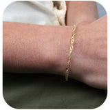 9 Karat Gelbgold – Singapur-Twist – Armbandkette