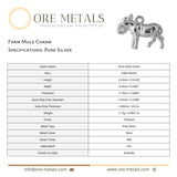 999 Pure Silver - Farm Mule Charm