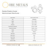 999 Pure Silver - Gender Symbols Charm