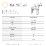 999 Pure Silver - Great Dane Dog Charm