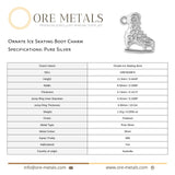 999 Pure Silver - Ornate Ice Skating Boot Charm