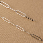 925 Sterling Silver - Paperclip - Bracelet Chain