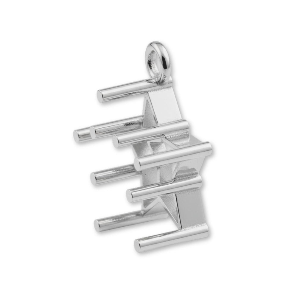 9ct White Gold - Star Prong Setting