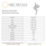 999 Pure Silver - Whimsical Fairy Charm