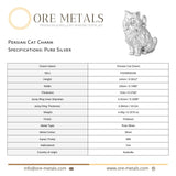 999 Pure Silver - Persian Cat Charm