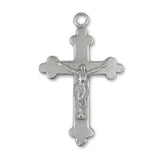 950 Platinum - Jesus on Budded Trefoil Crucifix Charm