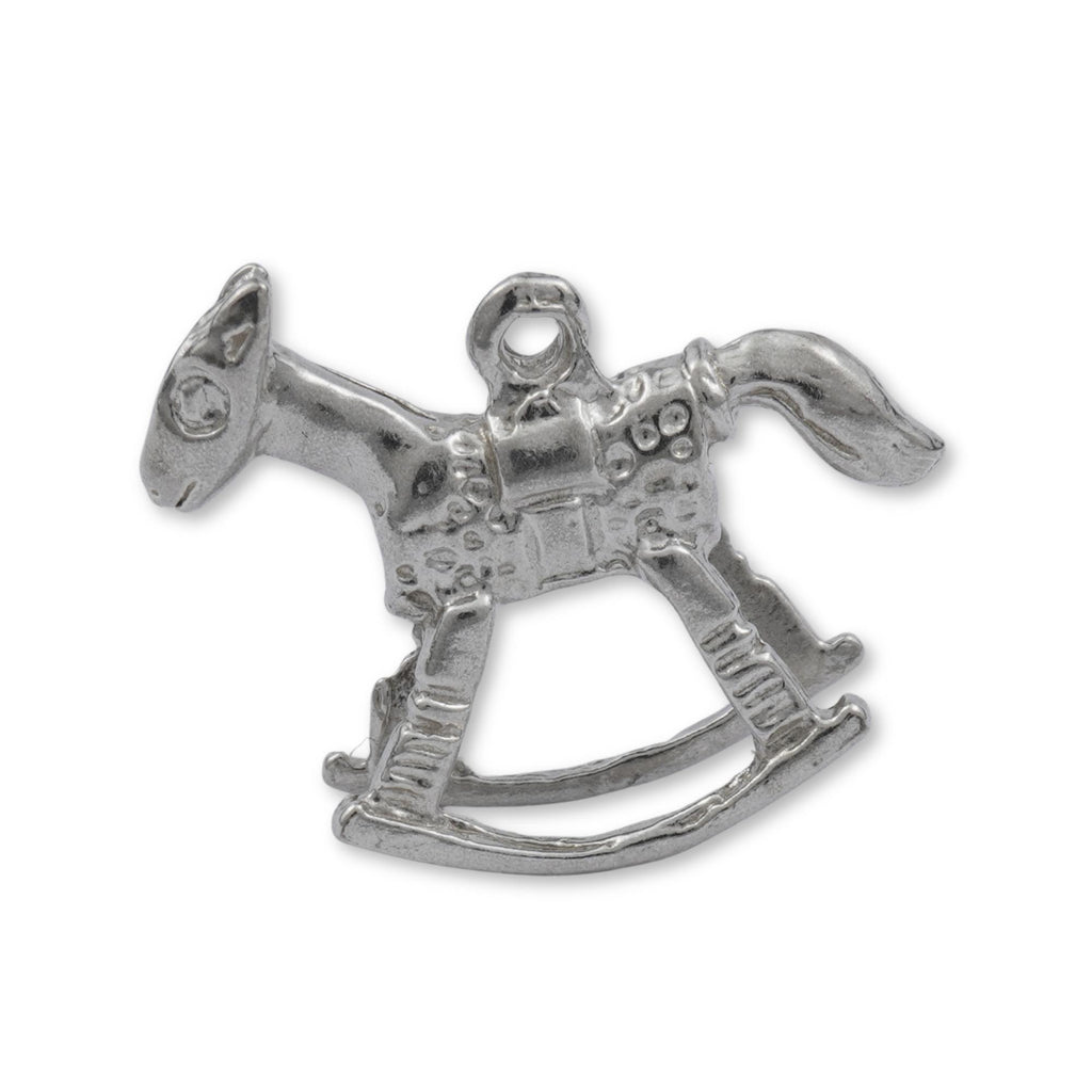 950 Platinum - Abstract Rocking Horse Charm