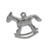950 Platinum - Abstract Rocking Horse Charm