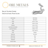 999 Pure Silver - Ballet Slipper Charm