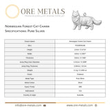 999 Pure Silver - Norwegian Forest Cat Charm