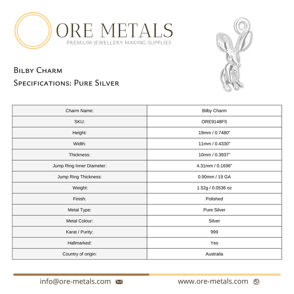 999 Pure Silver - Bilby Charm