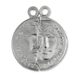 950 Platinum - His & Hers Latin Amulet Charm