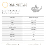 999 Pure Silver - Largemouth Bass Fish Charm