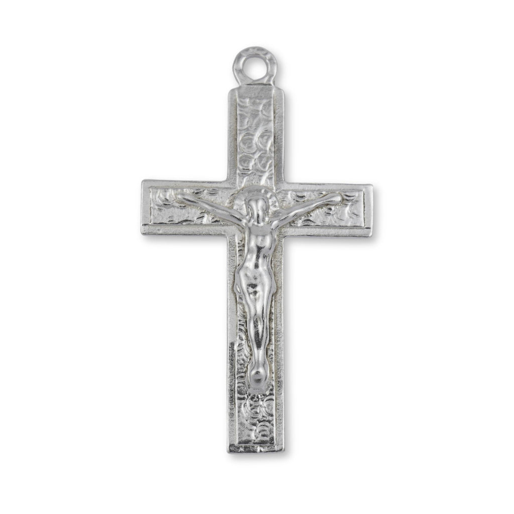 950 Platinum - Jesus on Scroll Crucifix Charm