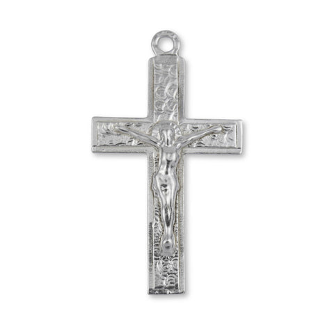 950 Platinum - Jesus on Scroll Crucifix Charm