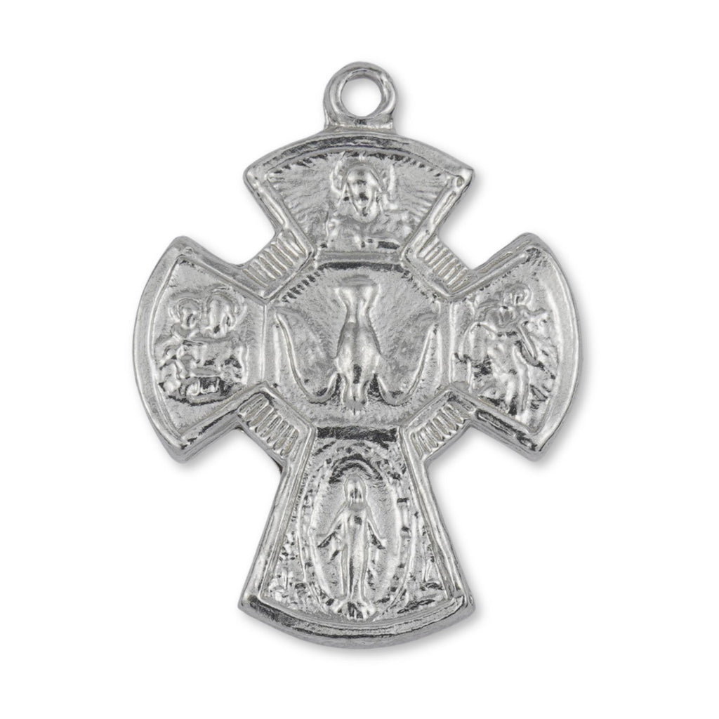950 Platinum - Five Way Catholic Crucifix Charm