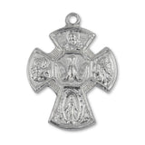950 Platinum - Five Way Catholic Crucifix Charm