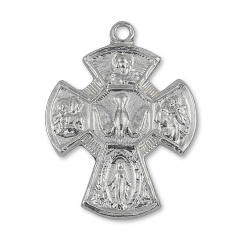 950 Platinum - Five Way Catholic Crucifix Charm