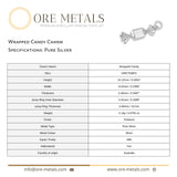 999 Pure Silver - Wrapped Candy Charm