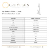 999 Pure Silver - Saltwater Crocodile Charm