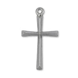 950 Platinum - Bevelled Crucifix Charm