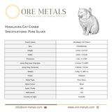 999 Pure Silver - Himalayan Cat Charm