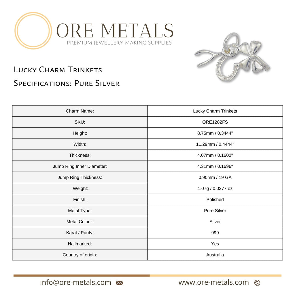 999 Pure Silver - Lucky Charm Trinkets