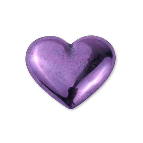 18ct Purple Gold - Heart Cabochon